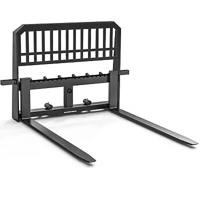 Buy Skid Steer Tractor 45  Frame 48  Blades Quick Tach Pallet Fork Attachment 4000LB • 585.99$