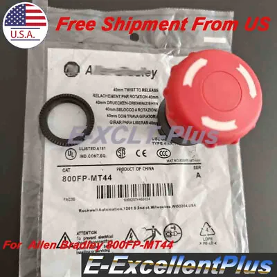 Buy Emergency Stop Push Button Switch 40mm For Allen Bradley 800FP-MT44 800FPMT44 • 27.55$