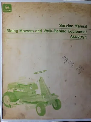 Buy John Deere 55 56 57 Riding Lawn Mower & Walk Behind Tiller Snow Service Manual • 161.46$