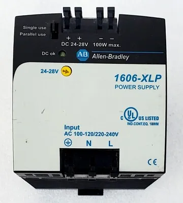 Buy Allen-bradley 1606-xlp100e/a Power Supply 120/240vac 24vdc 100w • 99$