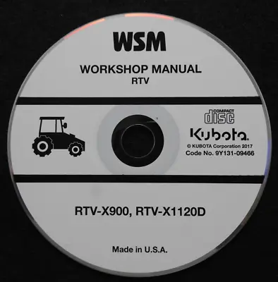 Buy Genuine Kubota Rtv-x900 Rtv-1120d Workshop Service Repair Manual On Cd Perfect • 42.46$