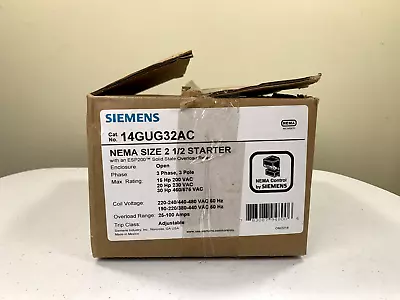 Buy Siemens 14GUG32AC Nema Size 2 1/2 Starter W/ 120/240 Coil • 499.99$