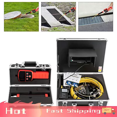 Buy Sewer Camera With Locator Pipe Inspection Camera W/ 100FT Cable 7  LCD 512HZ New • 557.99$