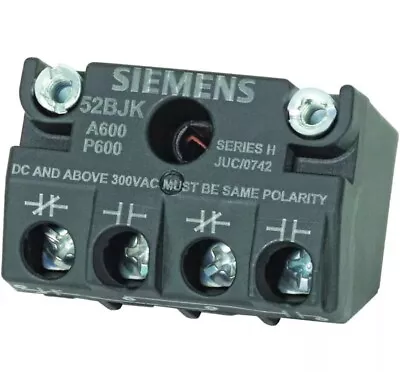 Buy Siemens 52BJK Hazardous Location Touch Safe Contact Block 1-NO 1-NC • 24$