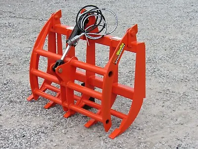 Buy 48  Compact Tractor Root Rake Clam Grapple Attachment Skid Steer Quick Attach • 1,699.99$