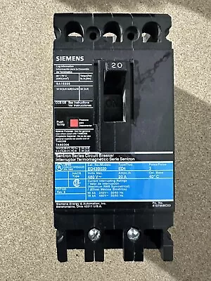 Buy Siemens ED43B020, 20 Amp, 480 Volt, 3 Pole, Bolt On Circuit Breaker • 165$