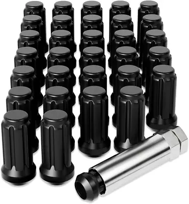 Buy OMT 9/16-18 Wheel Lug Nuts 32 Pack, Black 9/16 X 18 Trim Lug Nuts 2 Inches Tall • 47.99$