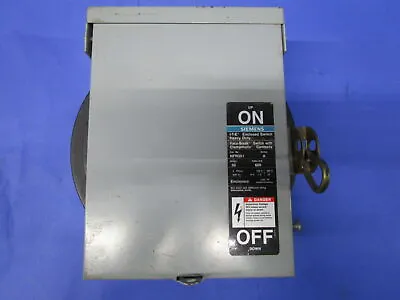 Buy Siemens Disconnect Switch Nfr351 30a 600v 3p 3ph 3r Non Fusible 1 Year Warranty • 49.99$