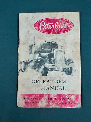 Buy Rare Vintage 1966 Peterbilt Truck Owner Operator’s Manual Vtg • 25$