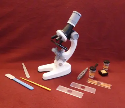 Buy 100X-1200X LED  Beginner Toy Microscope Kids/Adults, 11 Piece Kit, Great Gift • 14.95$