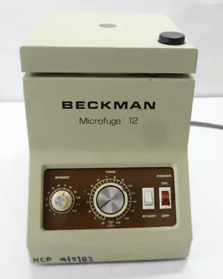 Buy Beckman Microfuge 12 W/ Fixed Horizontal Angle Rotor - Tested! • 149.99$