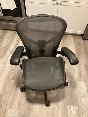Buy Herman Miller Aeron Office Chair - Graphite/Graphite, Size B, Fully Loaded • 350$