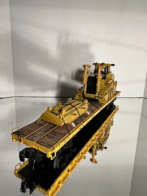 Buy Ralphstrains /MTH Flat Car With A Chained Caterpillar/D10T Bulldozer ! • 185$