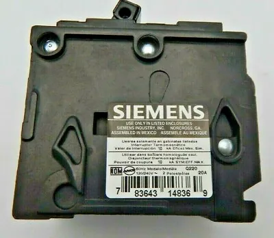 Buy Siemens Q220 2-Pole 20-Amp 120/240V Plug-In Circuit Breaker New (open Box) • 13.99$