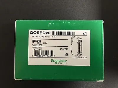 Buy SCHNEIDER ELECTRIC QOSPD20 Surge Protection Device 20kA 1P 230V New In Box • 34.95$