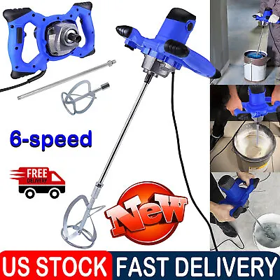Buy Electric 6 Gear Mixing Drill 2600W Plaster Mortar Mixer M14 Paddle Mixer Stirrer • 56.65$