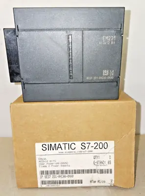 Buy New Siemens Class 2 Power Supply Em231 Simatic S7-200 Cat# 6es7 231-0hc0-0xa0 • 349.99$