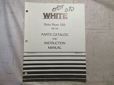 Buy White Roto Boss 500 Tiller Parts Catalog And Instruction Manual • 9$
