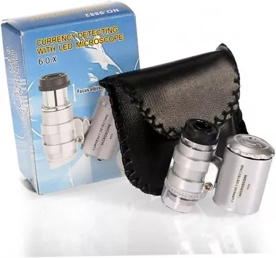 Buy SEWACC Pocket Microscope 60x LED Microscope 60x Microscope With LED Light Micros • 4.99$