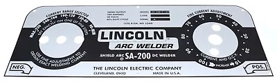 Buy Lincoln Welder SA-200 REDFACE NAMEPLATE 9SM10926 M10926 • 65$