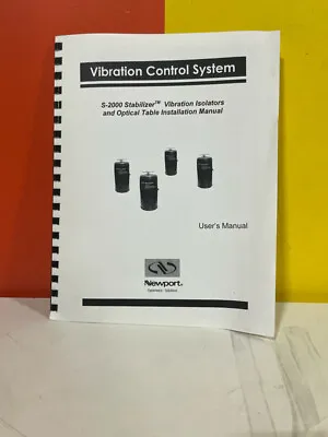 Buy Newport S-2000 Stabilizer Vibration Isolators & Optical Table Manual • 49.99$