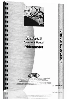 Buy Operators Manual Bolens Ridemaster Lawn & Garden Tractor Gang Mower And Sprayer • 33.99$