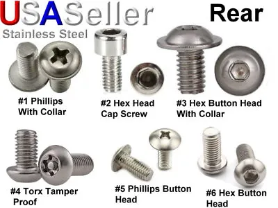 Buy Replacement Bolt Nut Screw For BMW License Plate SS Stainless Steel Tamper Proof • 1.99$