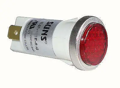Buy SUNS IL4F-6E-R-Q LED 1/2  Red Indicator Light Flush 6V Spade Solico Ideal • 6.01$