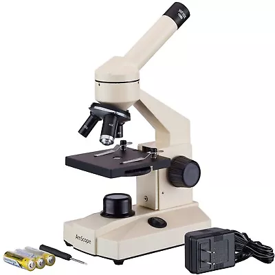 Buy AmScope 40x-400x Student Biological Portable LED Compound Microscope • 45.99$
