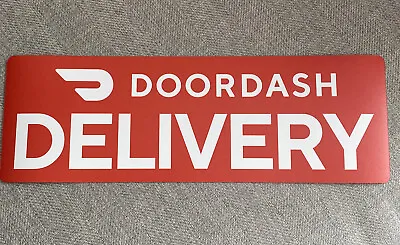 Buy DoorDash Magnet Food Delivery Service Vehicle 4x12 Weather Resistant Red Sign • 12$