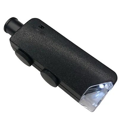 Buy CRAFTCHOICE Illuminated LED Handheld Microscope 60x-100x Adjustable Zoom • 6.95$