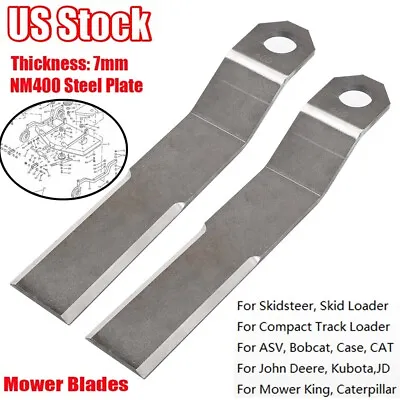 Buy 1 Pair For Mower King Skidsteer Brush Hog Cutter REPLACEMENT Blades NM400 Steel • 137.69$