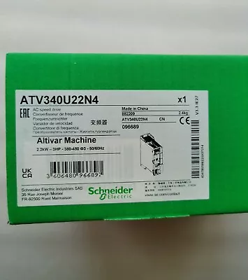Buy NEW Schneider ATV340U22N4 INVERTER In Box Fast Shipping • 396$