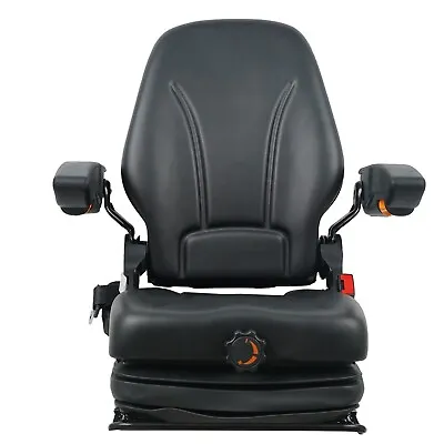 Buy Forklift/Tractor Suspension Replacement Seat W/Adjustable Armrest. Black. TSKL10 • 325$