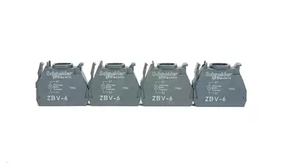 Buy Lot Of 4 New Schneider Electric Zbv-6 Pushbutton Light Blocks Zbv6 • 39.95$