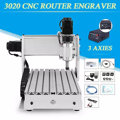 Buy CNC Router Engraver Machine 3020T 3Axis Wood Carving Engraving Milling Machine • 449.99$
