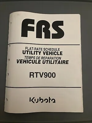 Buy Kubota RTV900 Flat Rate Schedule • 17.50$