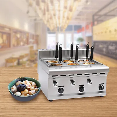 Buy 6 Holes Desktop Commercial Noodle Pasta Ramen LPG Propane Gas Cooker + 2 Tanks • 346.75$