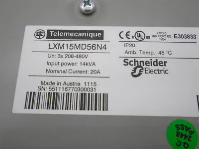 Buy Schneider Electric Lxm15md56n4 Servo Drive • 1,799$