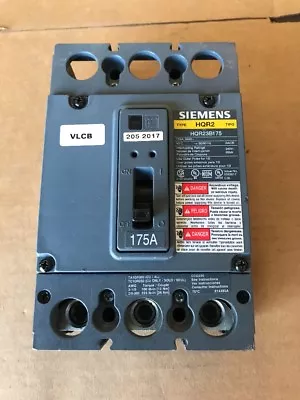 Buy SIEMENS TYPE HQR2 3poles 175 Amp CIRCUIT BREAKER HQR23B175 NEW TAKE OUT • 525$