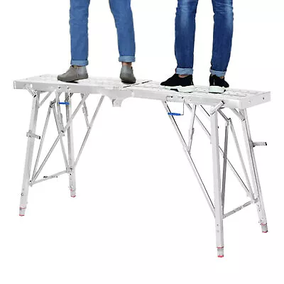 Buy Adjustable Scaffold Platform Multipurpose Folding Scaffolding Work Platform • 109.89$