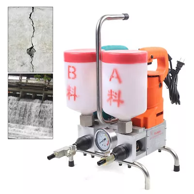 Buy High Pressure Building Crack Injection Unit Concrete Grouter Electric Pump 1500W • 445.55$
