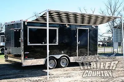 Buy NEW 8.5 X 18 Enclosed Tail Gate BBQ Bar-B-Q Competition Food Concession Trailer • 1.25$
