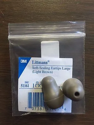 Buy 3M Littmann 51161 Large Light Brown Soft Sealing Eartips  ***FREE SHIPPING*** • 12.99$