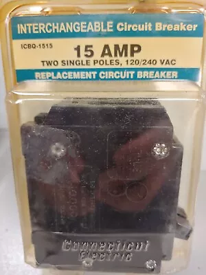 Buy Connecticut Electric ICBQ1515 Siemens 1 Pole Dual Circuit Breaker • 19.99$