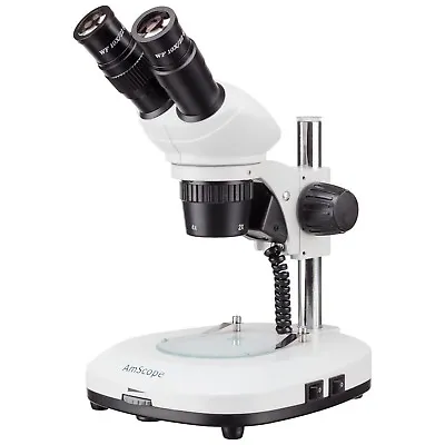 Buy AmScope SG204-P 20X & 40X Compact Stereo Microscope With Dual Lights • 200.99$
