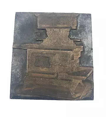 Buy Vintage Venus Stoves Letterpress Copper Print Block • 10$