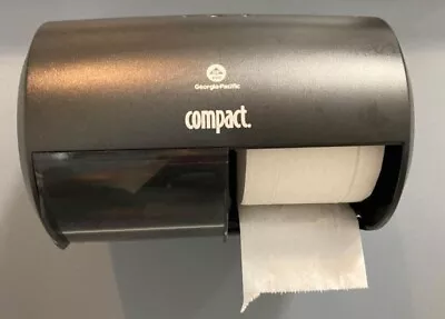 Buy Georgia-Pacific COMPACT Black Side-by-Side Toilet Paper Dispenser With Key 5678 • 25$
