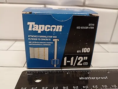 Buy Tapcon 100 PACK  1  1/2  ATTACHES STRIPS AND PLYWOOD TO CONCRETE # 37741 FS! • 11.39$