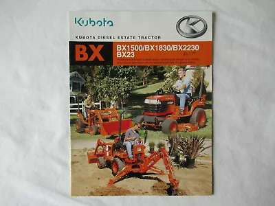 Buy Kubota BX BX1500 BX1830 BX2230 BX23 Tractor Brochure • 17.99$